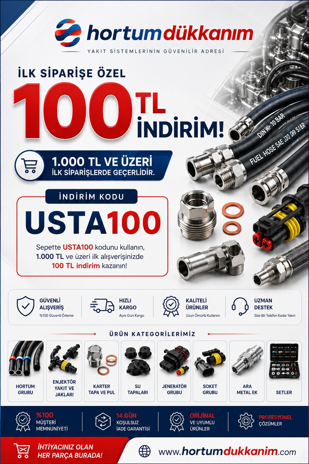 İlk Siparişe 100 TL İndirim!